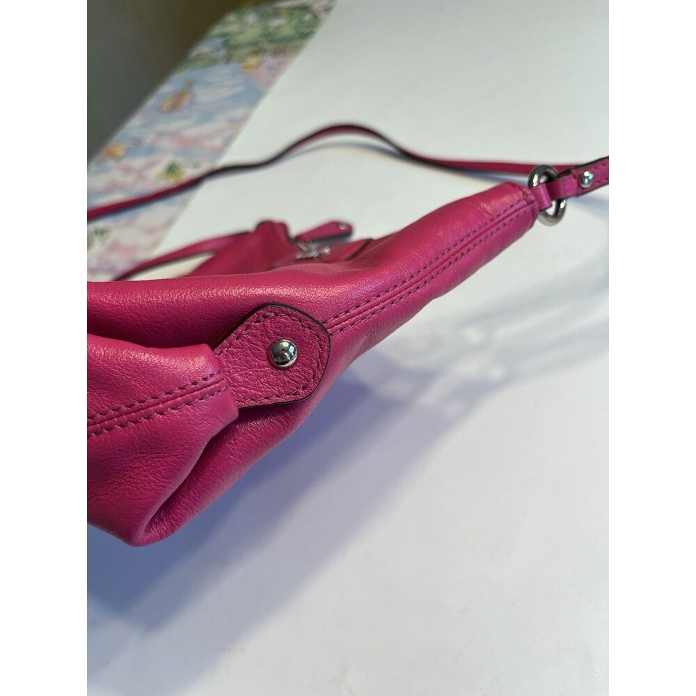 2pc Coach Pink Leather Shoulder Crossbody Handbag Purse w Matching Wallet - Picture 16 of 16